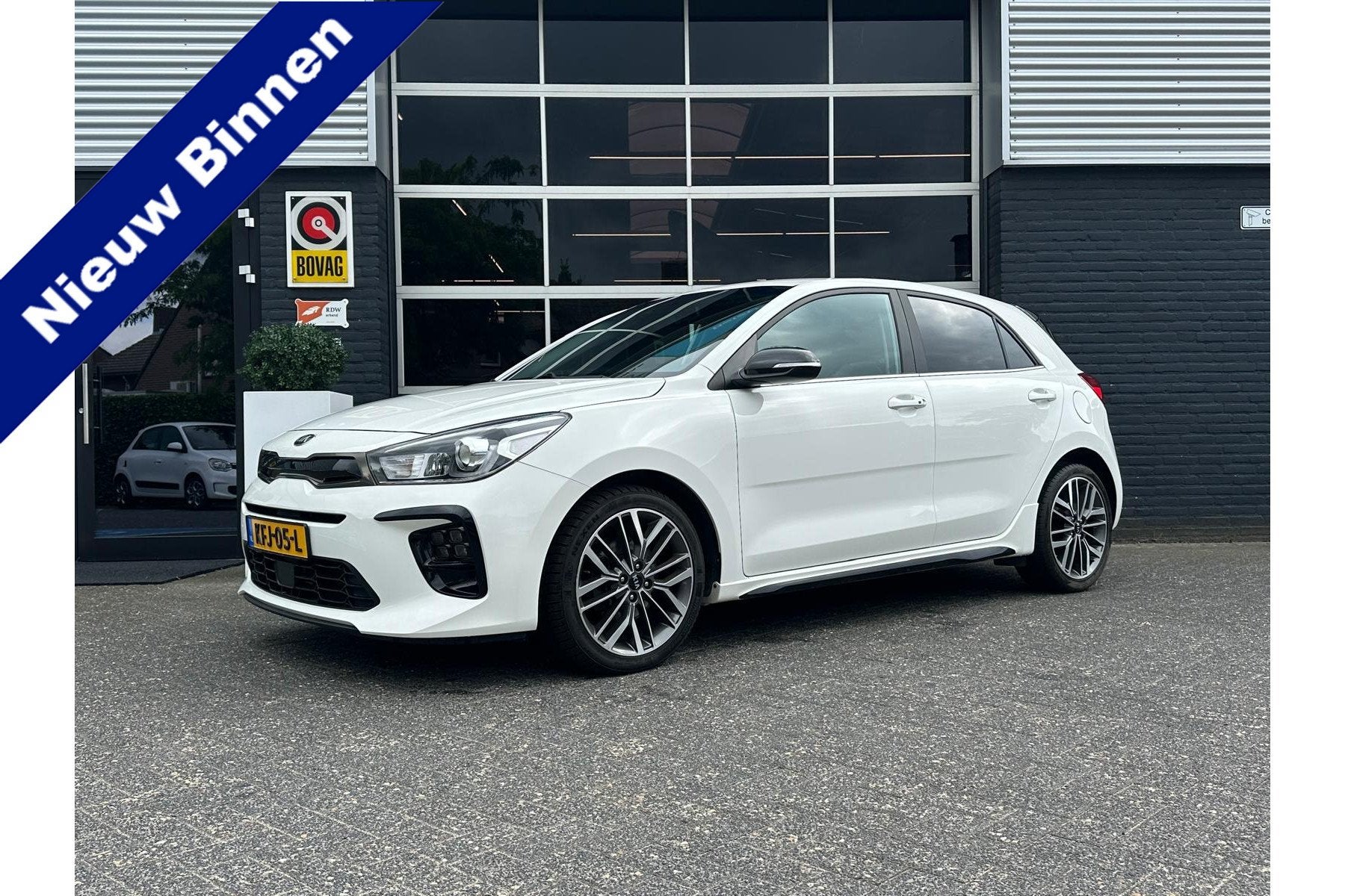 Kia Rio 1.0 GT-Line, Carplay, Camera, Cruise, Navi, Lane Det, Auto's, Voorwielaandrijving, 450 kg, Gebruikt, Leder en Stof