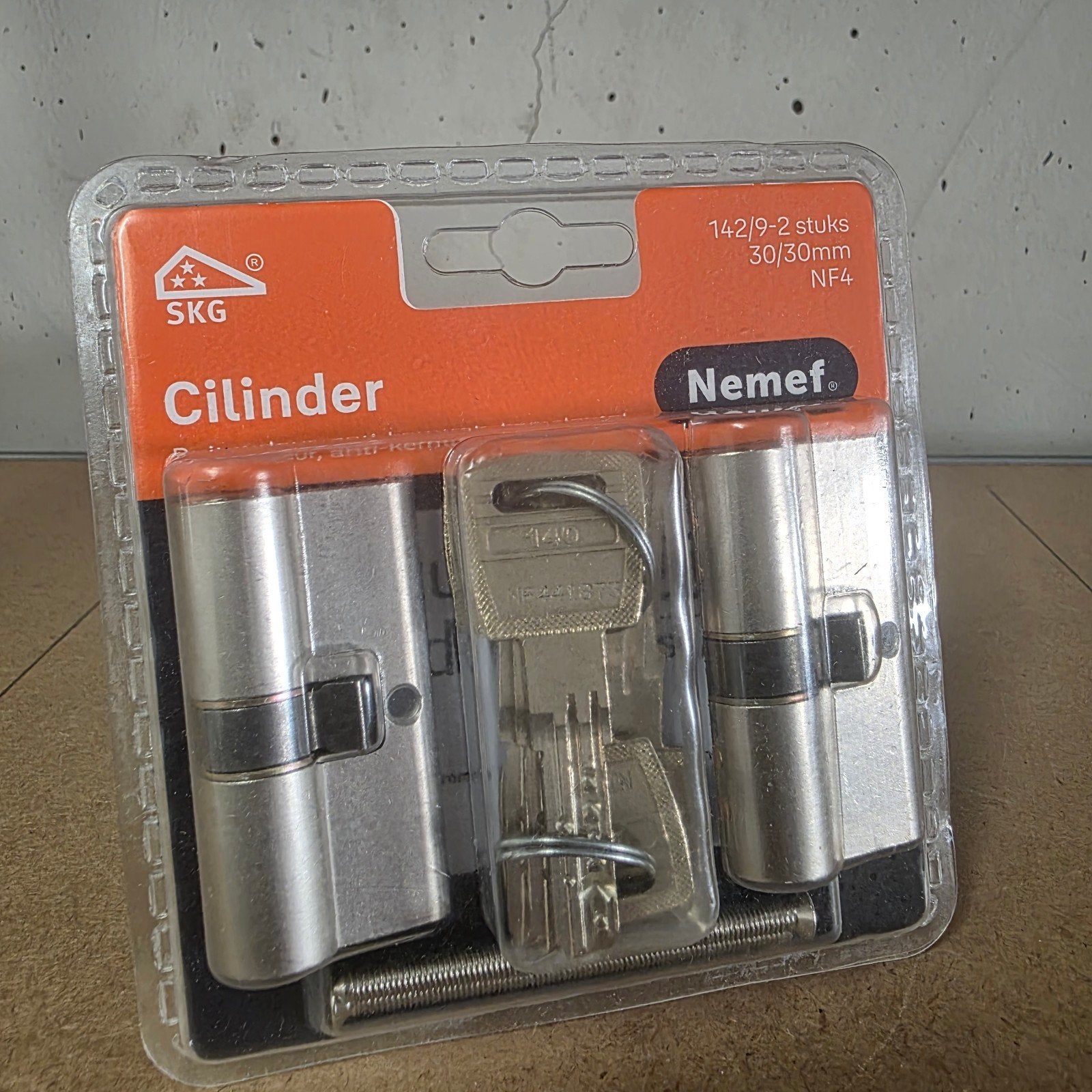 Nemef SKG Cilinder 30/30mm - Veiligheidscilinder, Ophalen of Verzenden, Nieuw, Overige materialen, Slot