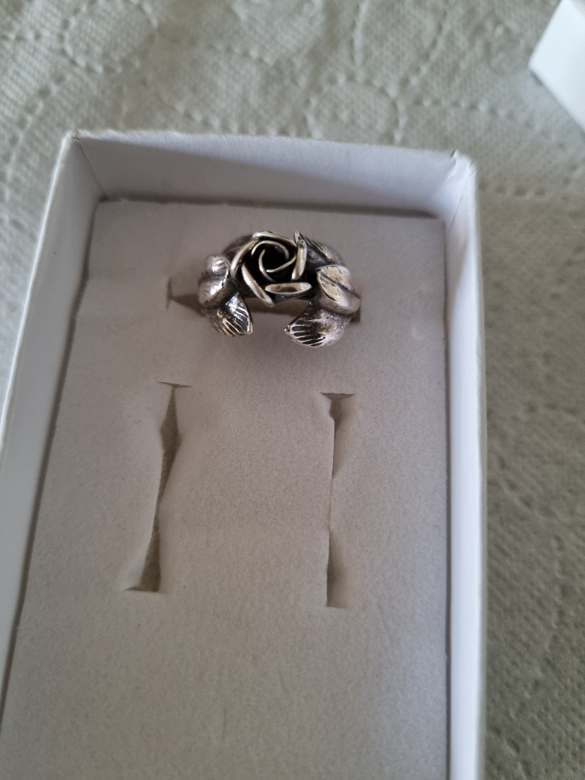 Aktie Zilver gemerkt RING Roos, Ophalen of Verzenden, Zilver, Zilver, Dame