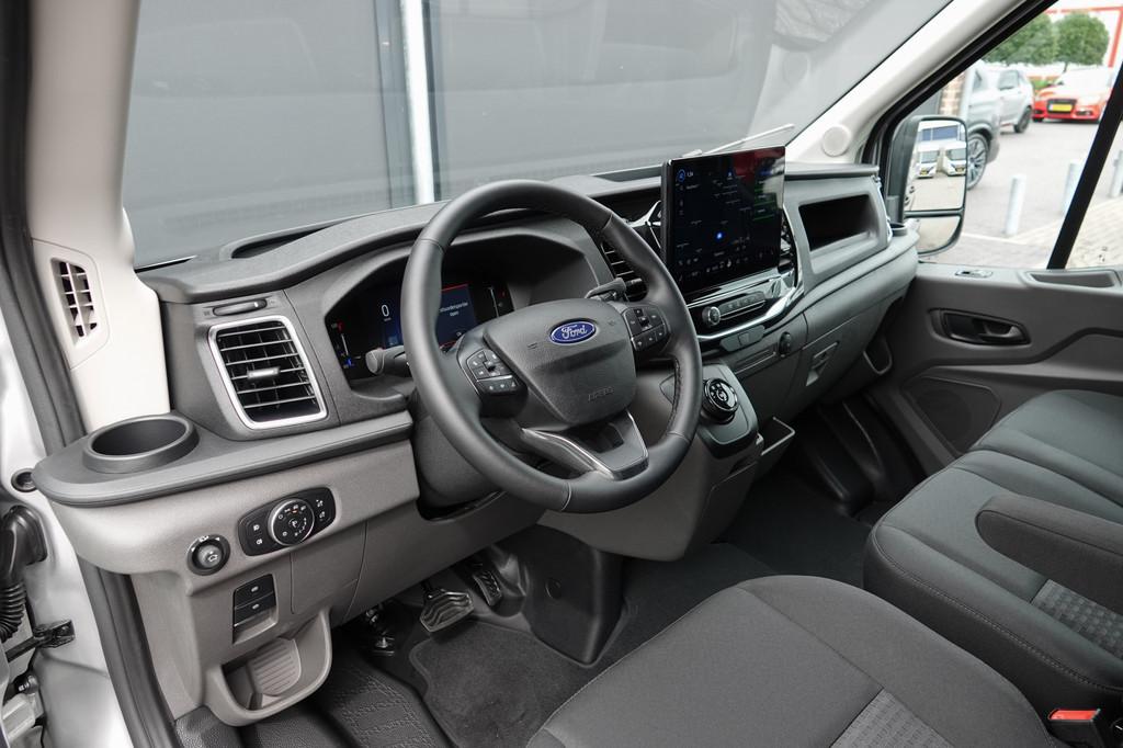Ford Transit L2H2 | 130Pk A8 Aut. | Raptor Edition | 2x Schu, Auto's, Bestelauto's, Stof, Zwart, 4 cilinders, Navigatiesysteem