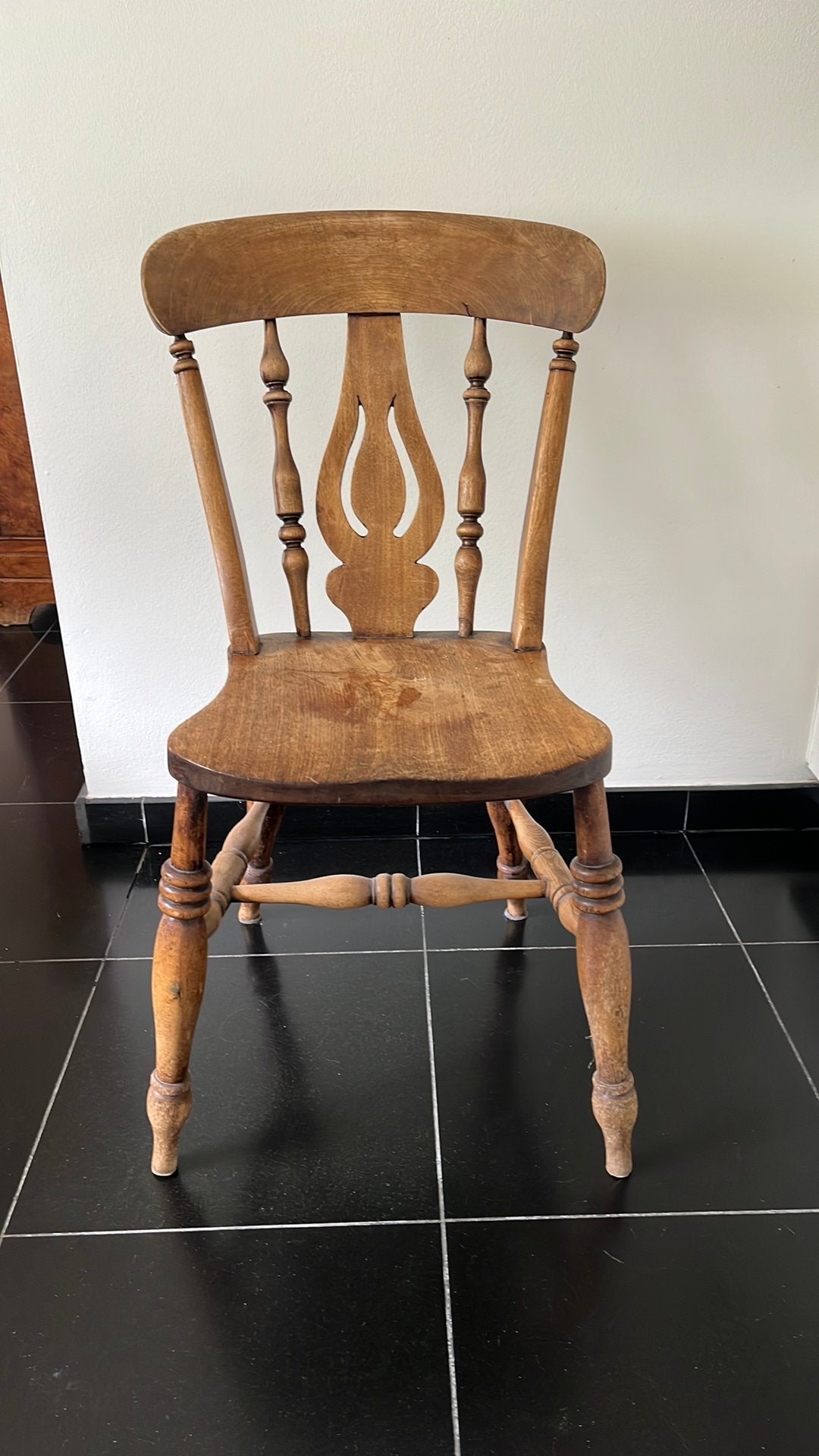 Antieke Windsor lyreback stoeltjes (set van 4), Antiek en Kunst, Ophalen