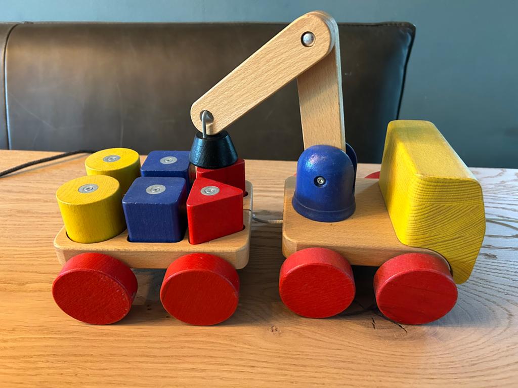 Houten takelwagen ikea, Ophalen, Gebruikt