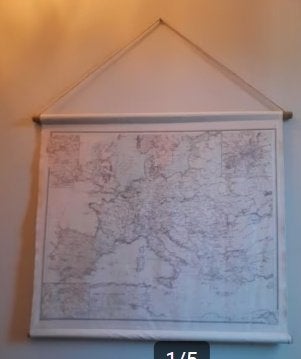 Kaart Europa vintage look, Ophalen of Verzenden, Aardrijkskunde