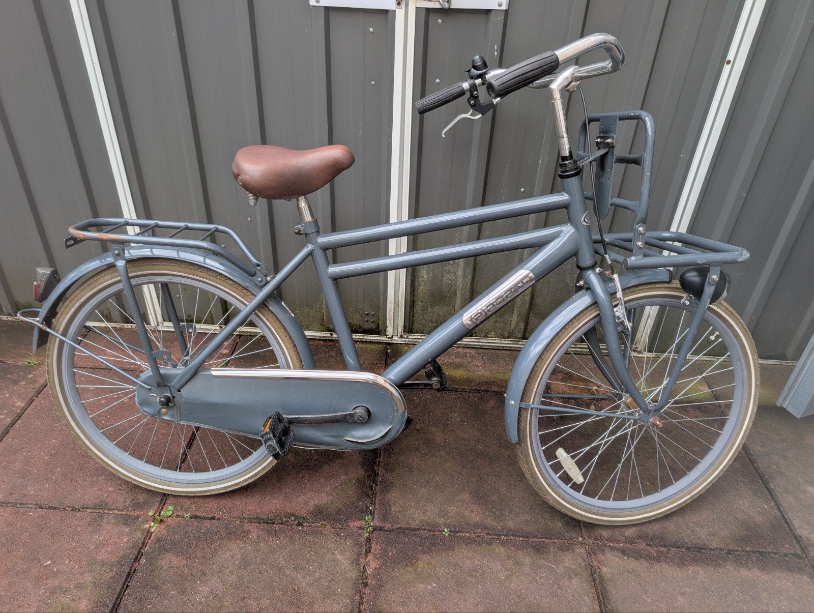 Popal 24 inch transportfiets - Grijs, Fietsen en Brommers, Fietsen | Jongens, Terugtraprem, Ophalen, Overige merken, Gebruikt