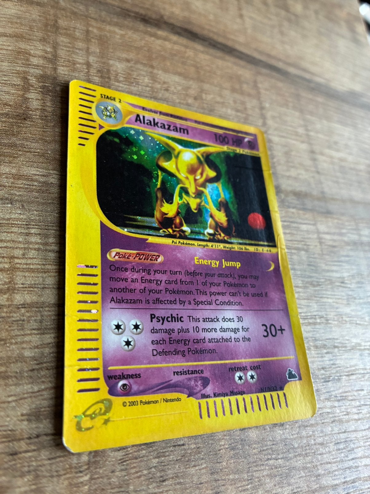 Alakazam H1 holofoil Skyridge Pokemonkaart, Ophalen of Verzenden, Zo goed als nieuw, Losse kaart, Foil