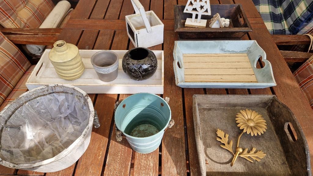brocante tuin decoratie, Tuin en Terras, Tuinwanddecoratie, Ophalen of Verzenden, Gebruikt
