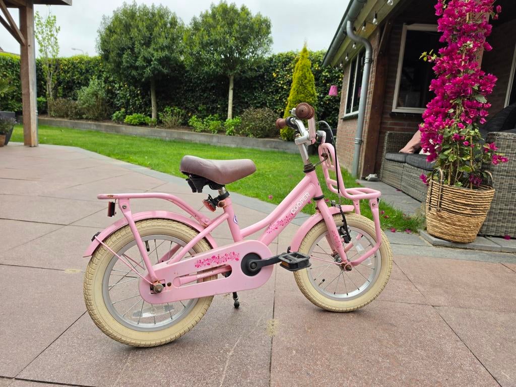 Roze 14 inch meisjesfiets - Gebruikt,, Ophalen, Gebruikt, Minder dan 16 inch