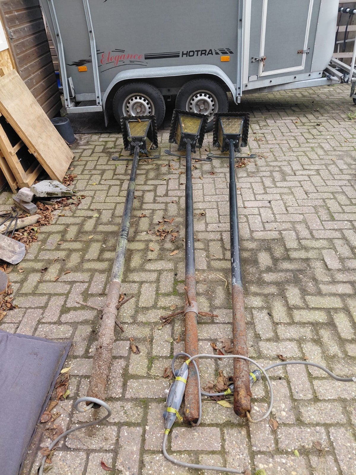 3 tuinlantaarns, Ophalen, Gebruikt, Staande lamp, Netvoeding