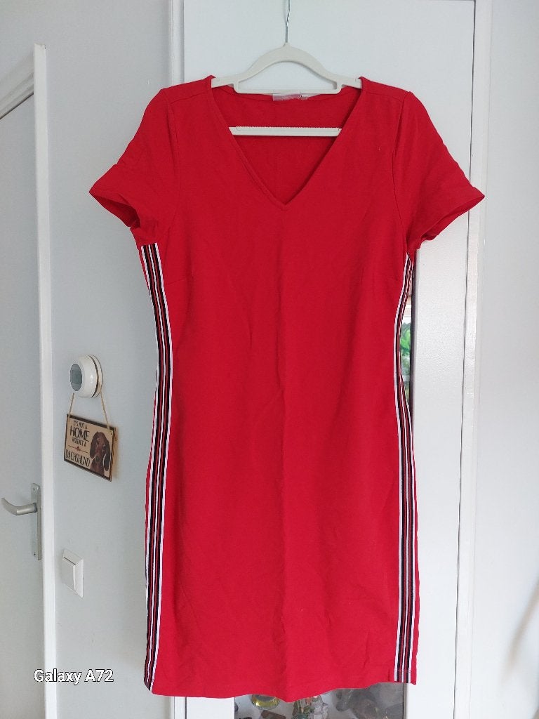 rode jurk, Kleding | Dames, Maat 38/40 (M), WE, Ophalen of Verzenden, Zo goed als nieuw