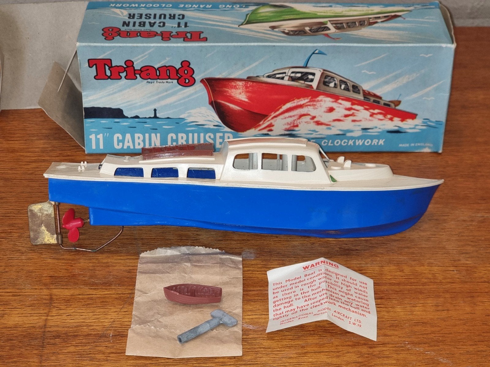 Triang jaren 60 Cabin Cruiser boot in doos Werkend, Verzenden