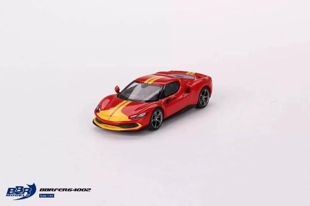 BBR 1:64 Ferrari 296 GTB red / yellow BBR005, Verzenden, Nieuw, Auto