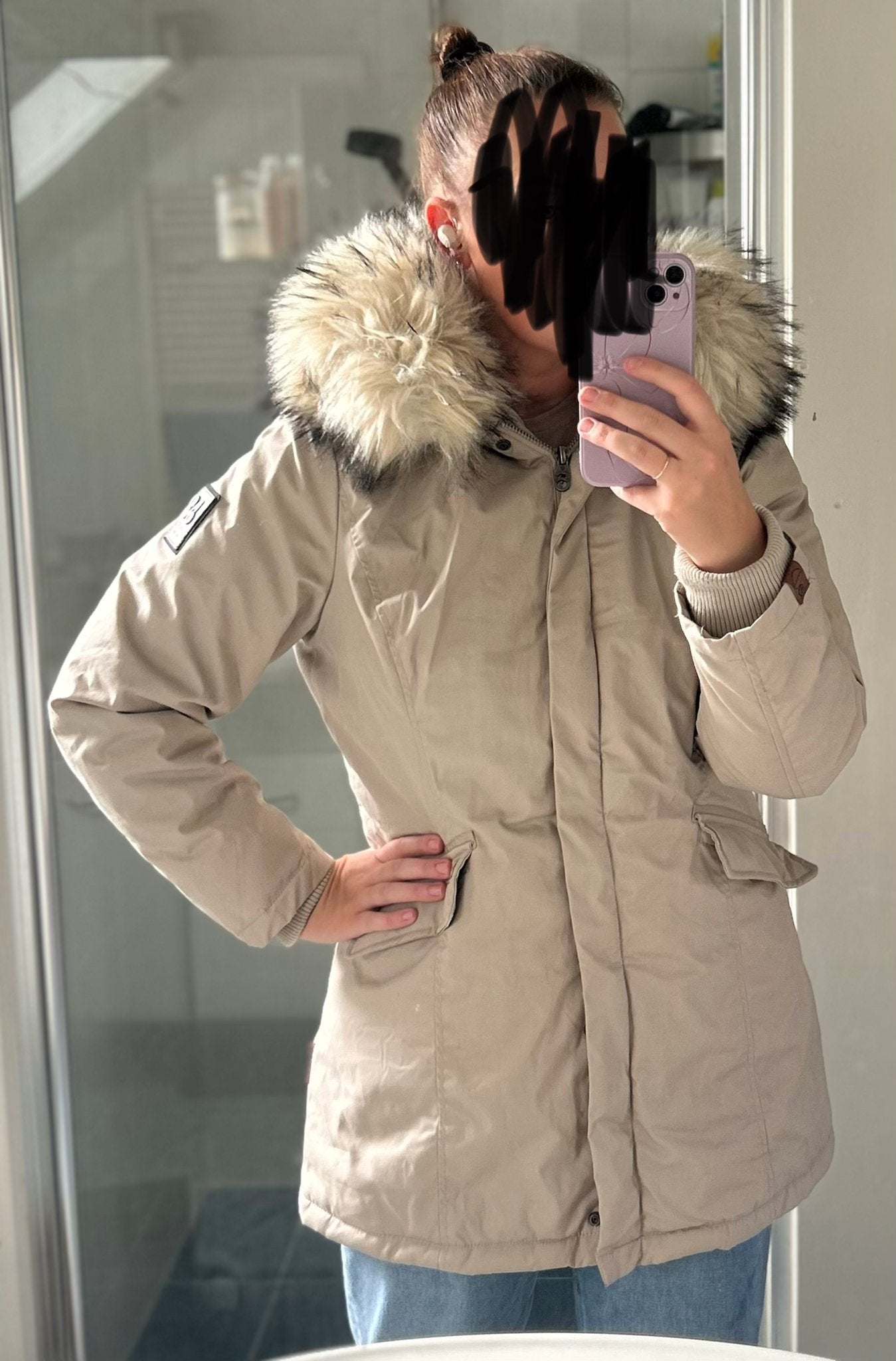 Navahoo winterjas XL beige, zo goed als nieuw, Kleding | Dames, Jassen | Winter, Ophalen of Verzenden, Zo goed als nieuw, Maat 46/48 (XL) of groter