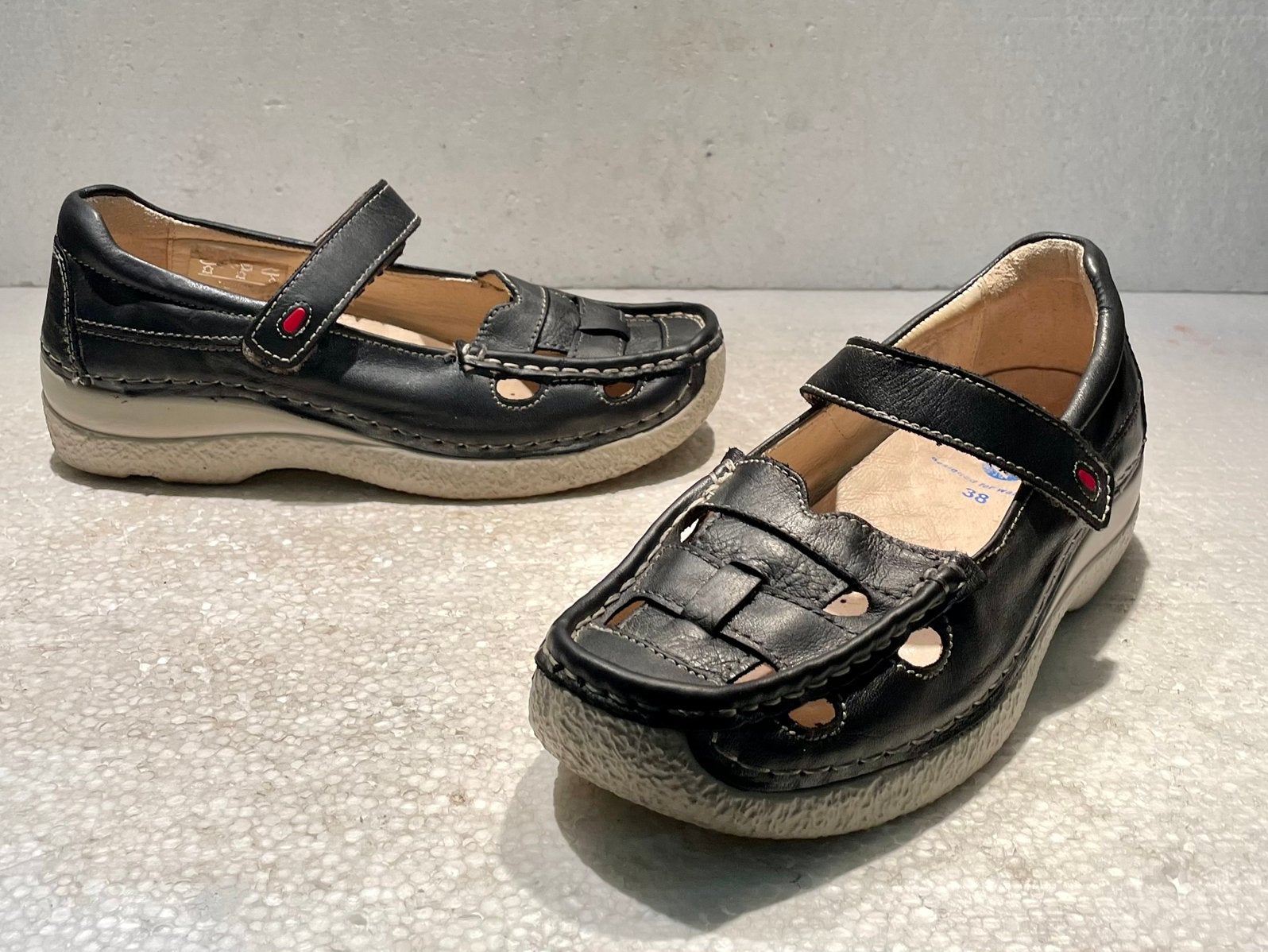 Wolky Comfort schoenen instappers mary jane klittenband 38, Ophalen of Verzenden, Blauw, Instappers