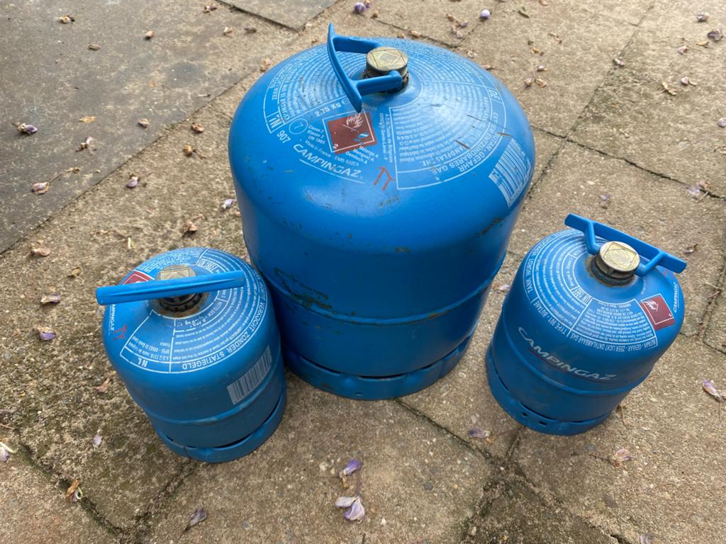 Lege Campingaz gasflessen 907 en 901, Caravans en Kamperen, Kampeeraccessoires, Gebruikt, Ophalen