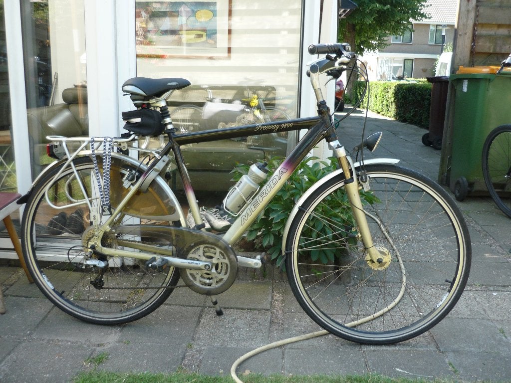 Merida freeway hybride 55 cm met voorvering, xt, magura etc, Fietsen en Brommers, 28 inch, Vering, Velgrem, Zo goed als nieuw
