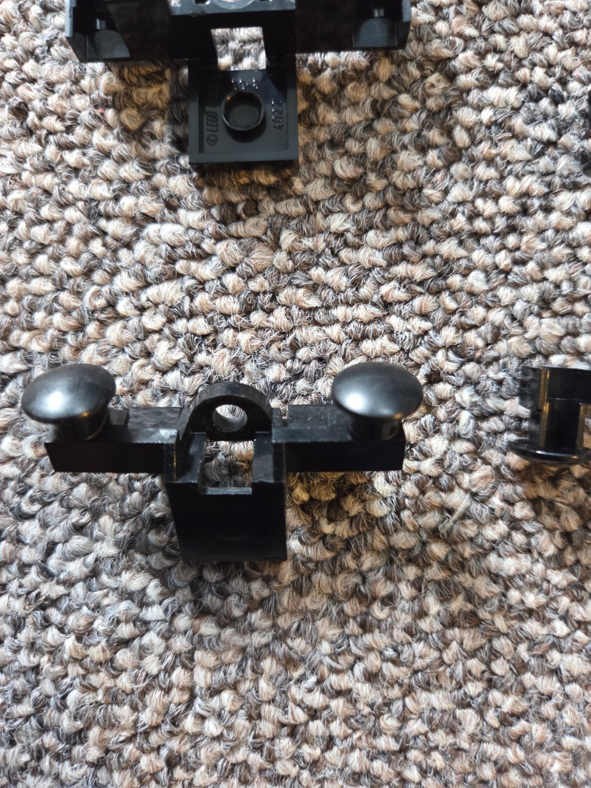 8x LEGO Treinbuffer Zonder Magneet - Zwart & Lichtgrijs, Ophalen of Verzenden, Gebruikt, Losse stenen, Lego