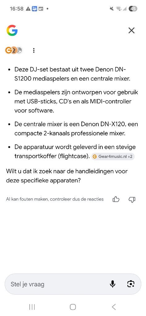 Denon dj set S1200 plus DN-x120, Ophalen, Zo goed als nieuw, Dj-set, Denon