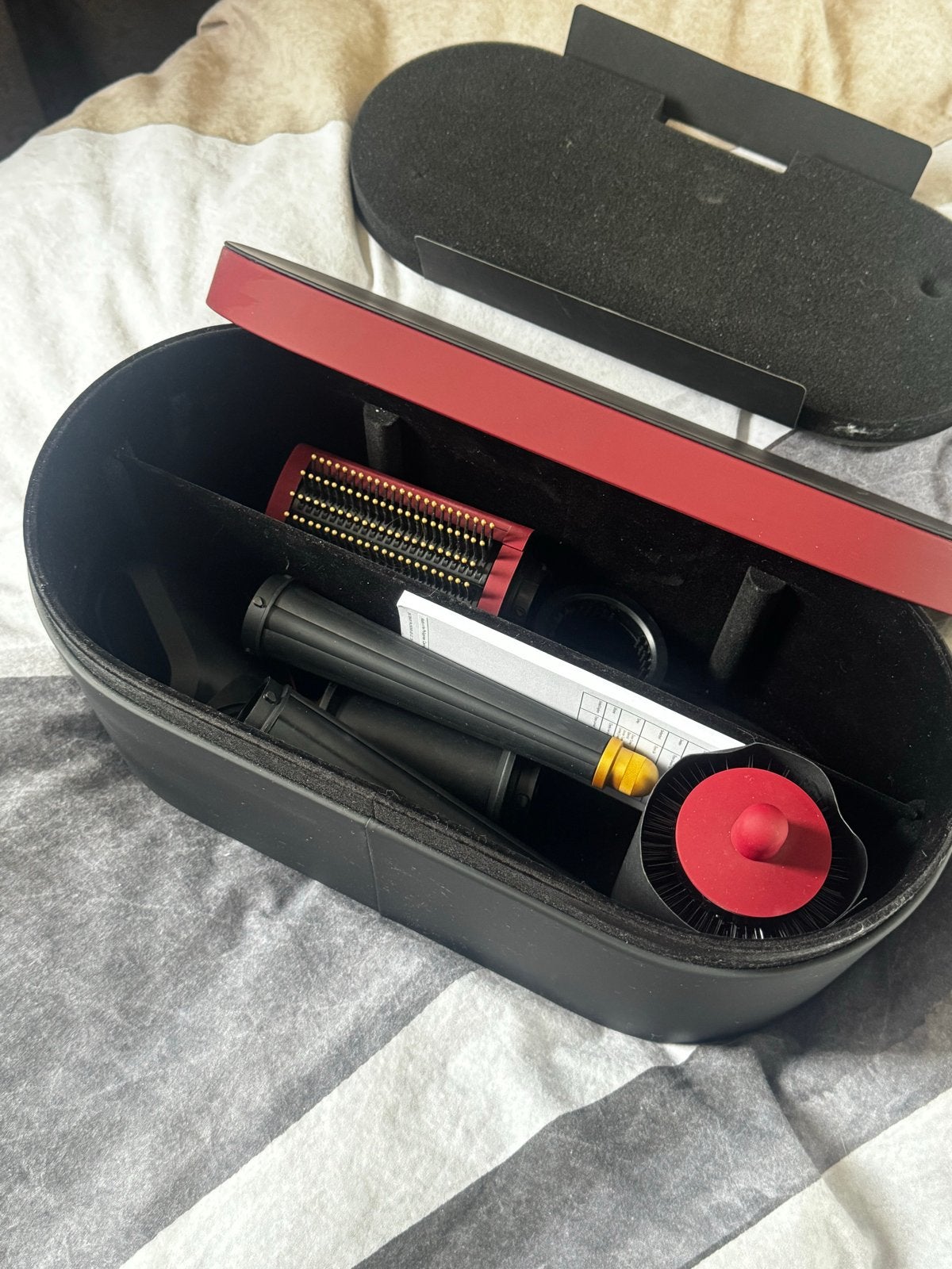 Dyson Airwrap Opzetstukken Red Velvet/Gold (ZONDER Föhn), Ophalen, Zo goed als nieuw, Haarverzorging