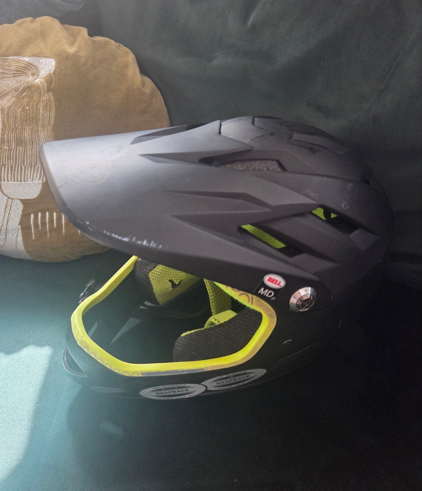 Bell Full Face MTB/Downhill Helm Zwart-Geel – Maat M, Fietsen en Brommers, Gebruikt, M, Ophalen of Verzenden, Bell