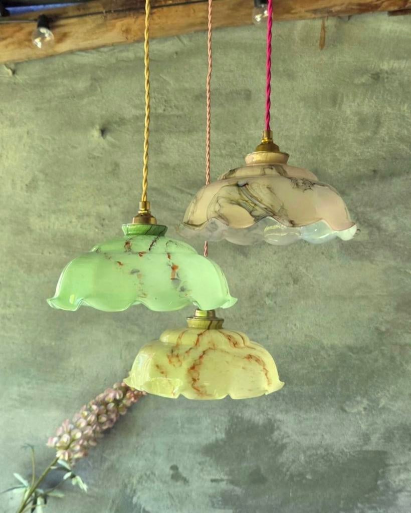 Vintage lamp hanglamp, Huis en Inrichting, Lampen | Hanglampen, Ophalen of Verzenden, Minder dan 50 cm