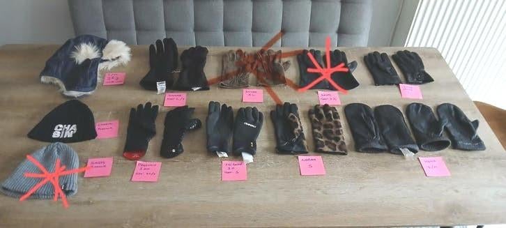Handschoenen leren wanten J&J chasin muts sinner norah hema, Ophalen of Verzenden, Zo goed als nieuw, Maat 38/40 (M), Handschoenen