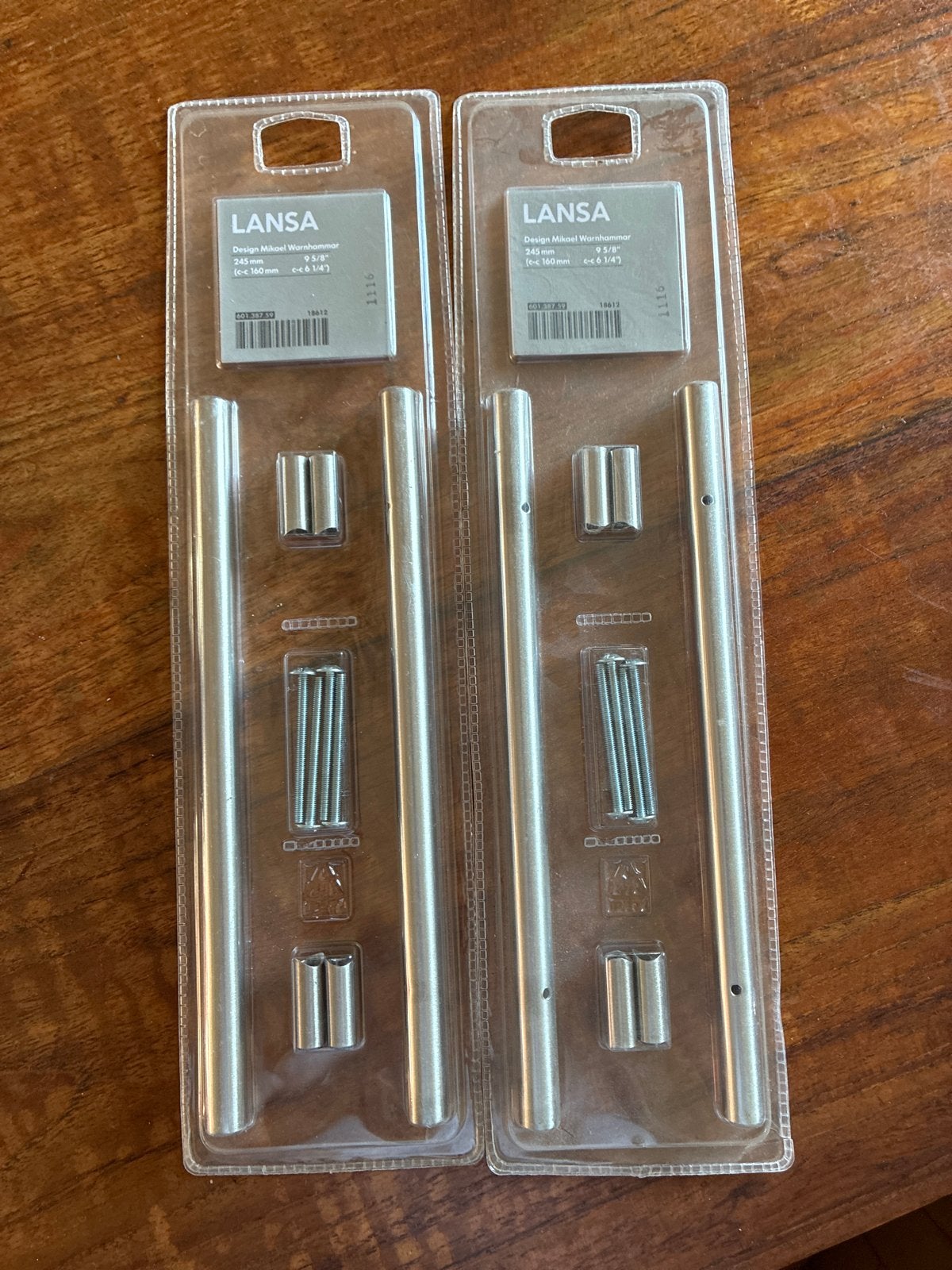 4 x IKEA Lansa /Kallror handgreep 245 mm, IKEA, Ophalen of Verzenden, Metaal, Nieuw