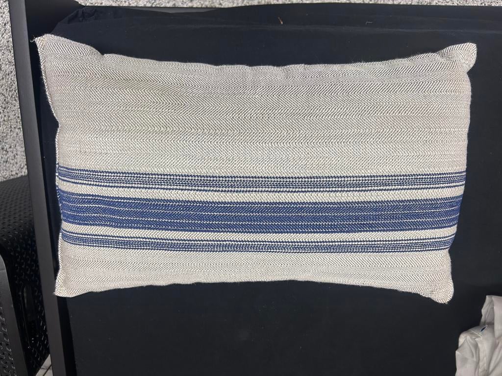 Hobby Beachy Caravan Kussen, Ophalen, Zo goed als nieuw, Blauw, Rechthoekig