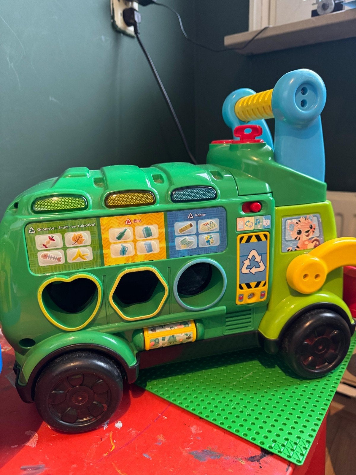 VTech Vuilniswagen met geluid en licht, Ophalen of Verzenden, Gebruikt, Ontdekken, Met licht
