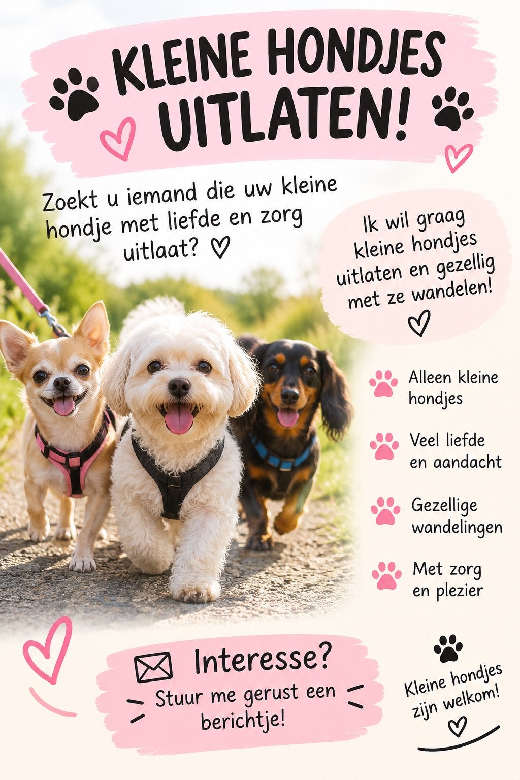 Hondjes uitlaten!, Ophalen, Zo goed als nieuw, Honden