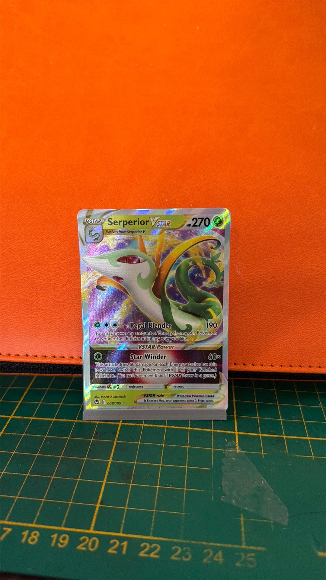 Serperior VSTAR 008/195 - Pokémon Kaart, Ophalen of Verzenden, Zo goed als nieuw, Losse kaart, Foil