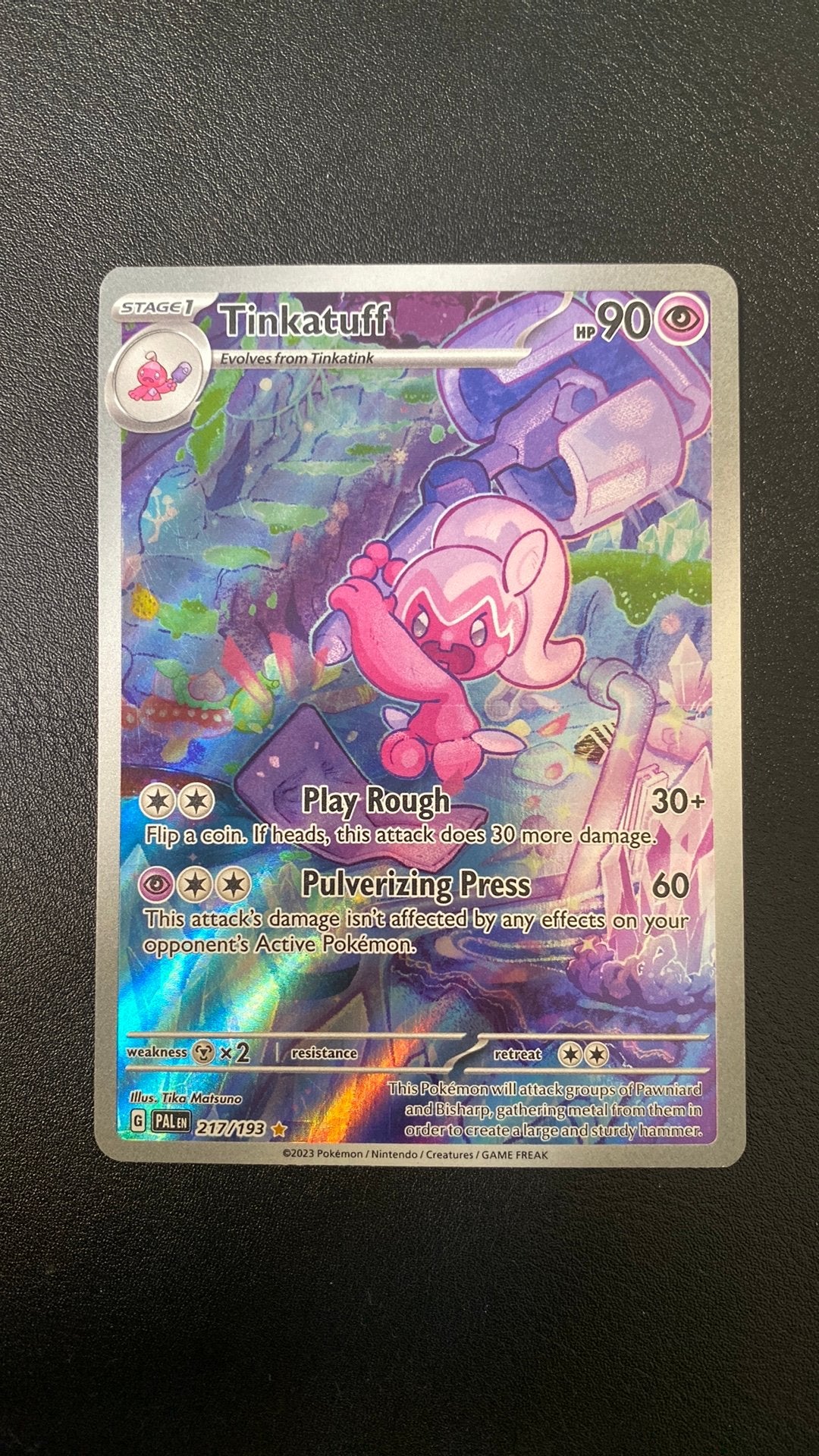 Pokemon tinkatuff 217/193 paldean, Ophalen of Verzenden, Zo goed als nieuw