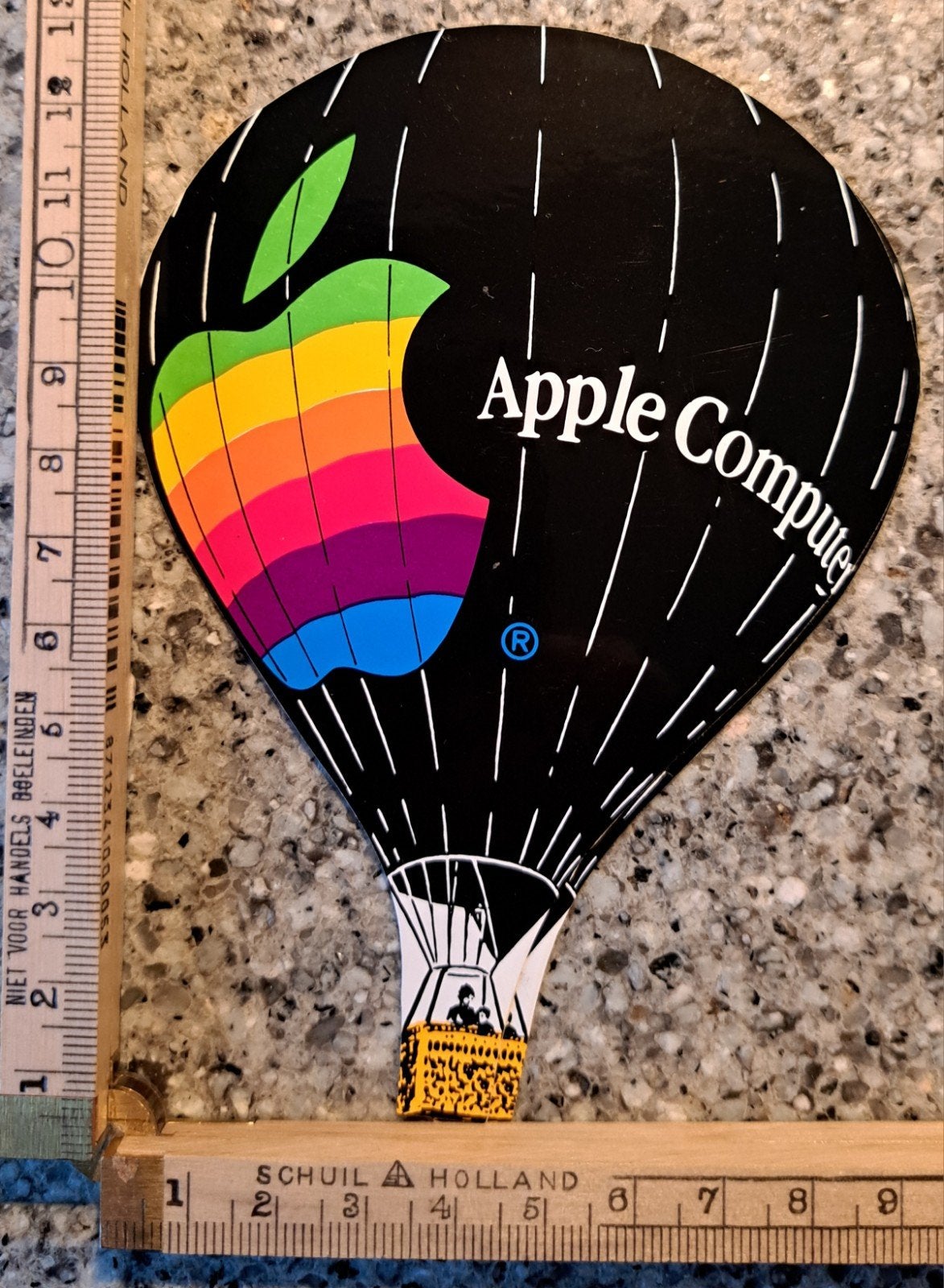 Vintage sticker luchtballon Apple Computers logo merk, Ophalen of Verzenden, Zo goed als nieuw, Overige typen