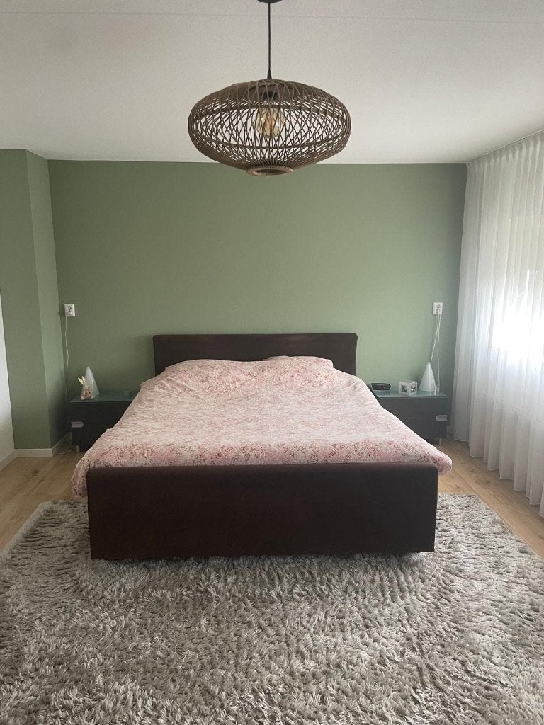 Boxspring 180x210, Ophalen, Gebruikt, Bruin, 210 cm