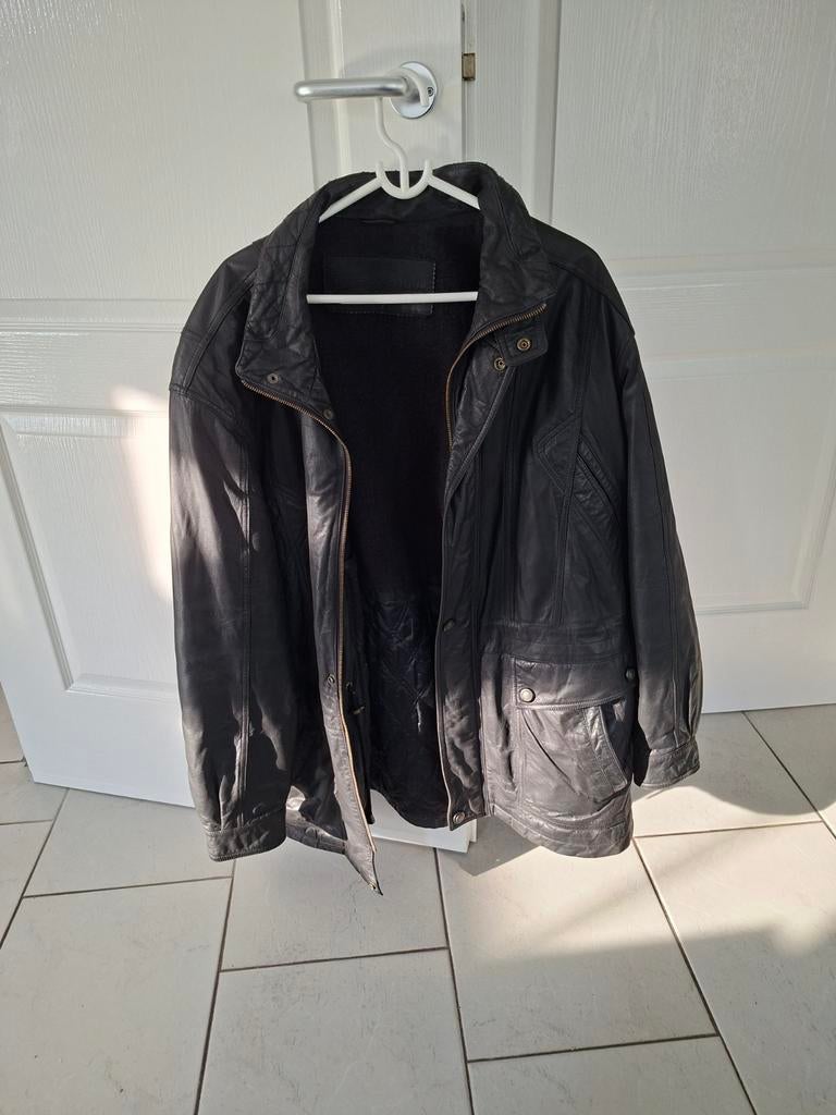 Heren Leren Jas Zwart - Maat xl, Kleding | Heren, Jassen | Winter, Ophalen, Maat 52/54 (L), Onbekend, Zwart