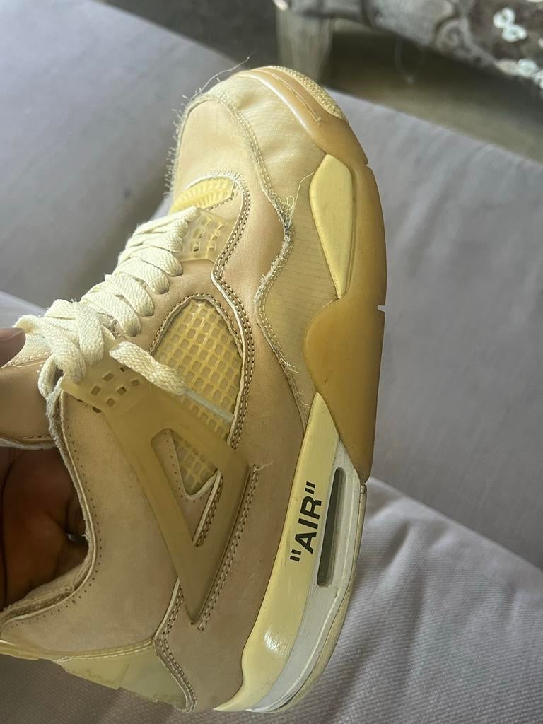 Off-White Air Jordan 4 Sail Used Maat, Wit, Ophalen of Verzenden, Sneakers of Gympen, Gedragen