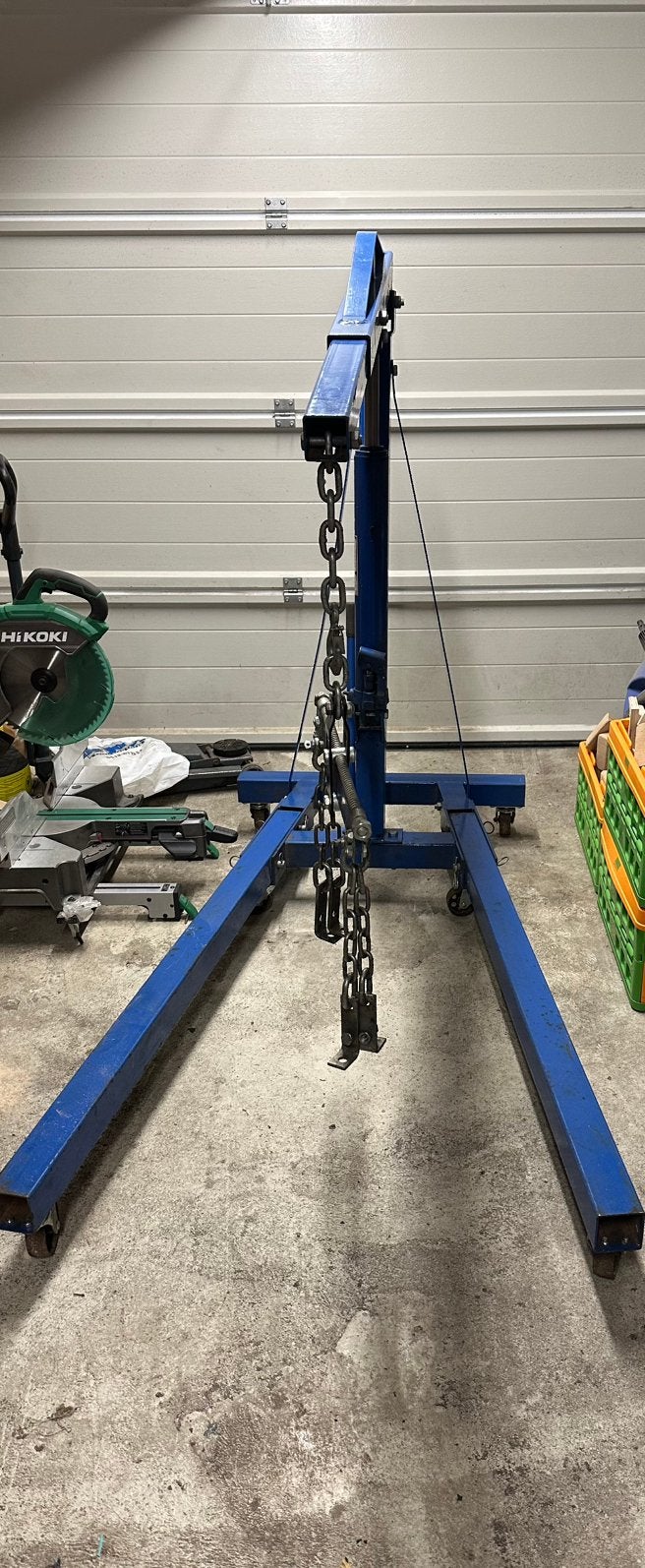 Opvouwbare werkplaatskraan/ motortakel 2 ton, Ophalen, Gebruikt