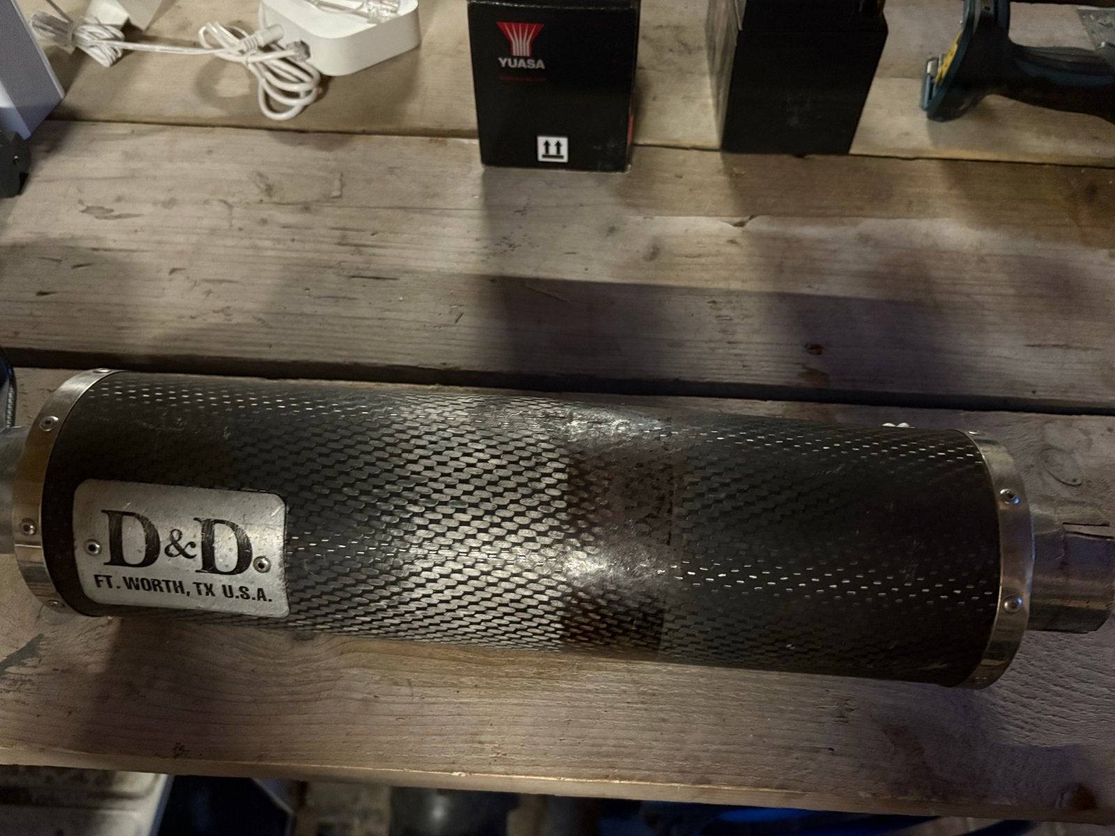 D&D Uitlaatdemper - Carbon Look - Gebruikt, Ophalen of Verzenden, Gebruikt