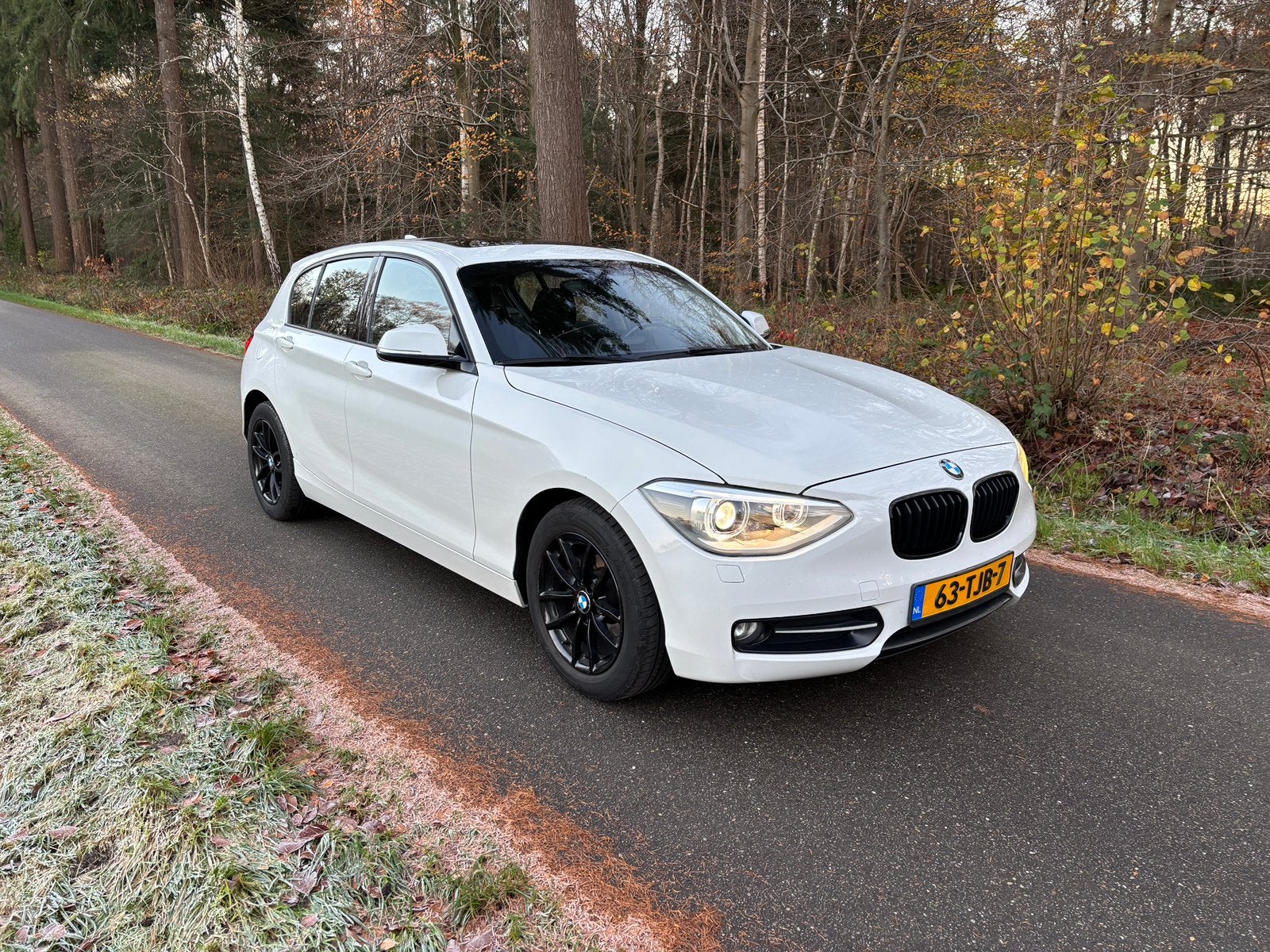BMW 1-Serie 116I 100KW 5DR Aut8 2012 Wit, Auto's, BMW, Zwart, 4 cilinders, Wit, Origineel Nederlands