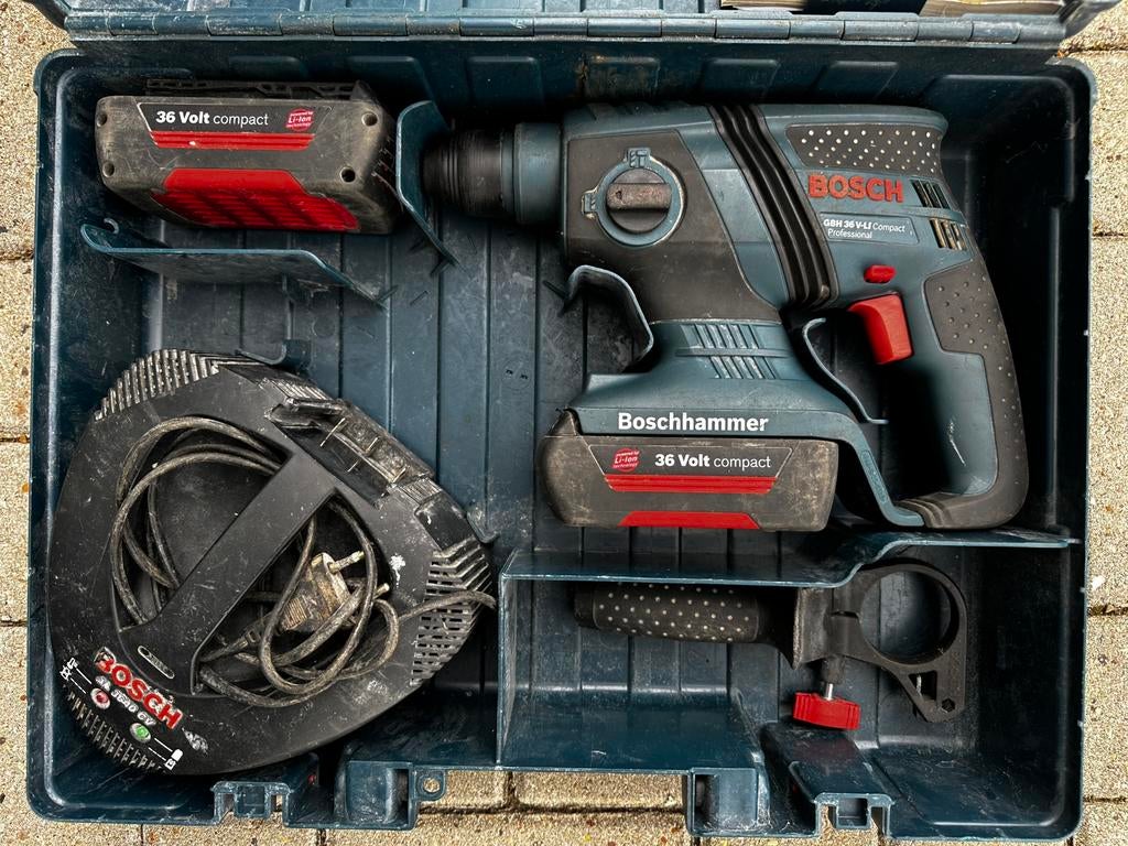 Bosch GBH 36 V-Li Compact Accuboorhamer - 36V - 2 accu's, Ophalen