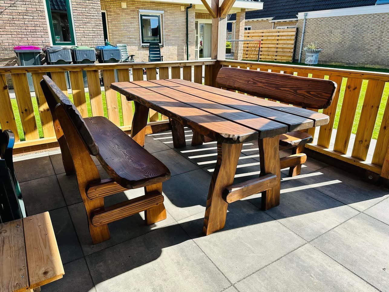 Tuin set, Ophalen, Zo goed als nieuw, Rechthoekig, Hout