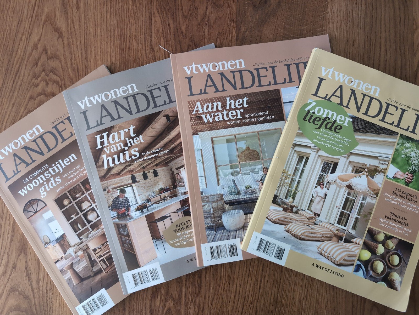 Vtwonen Landelijk Wonen Tijdschriften - 4 Stuks, Boeken, Ophalen, Gelezen, Overige typen