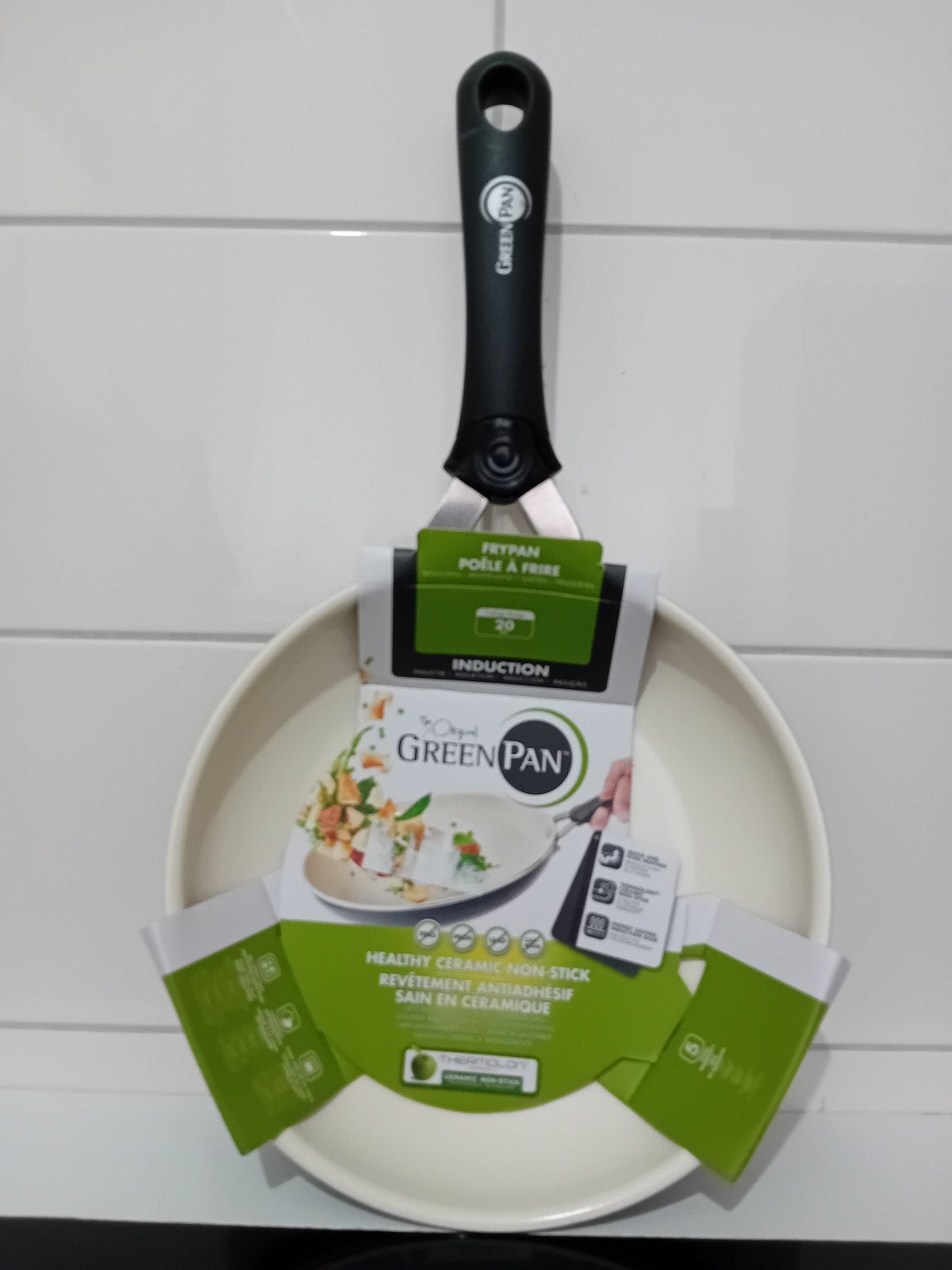 Greenpan Induction Koekenpan 20 cm. PFAS, PFOA-Vrij. Nieuw!, Ophalen, Nieuw, Steen/keramiek, Koekenpan