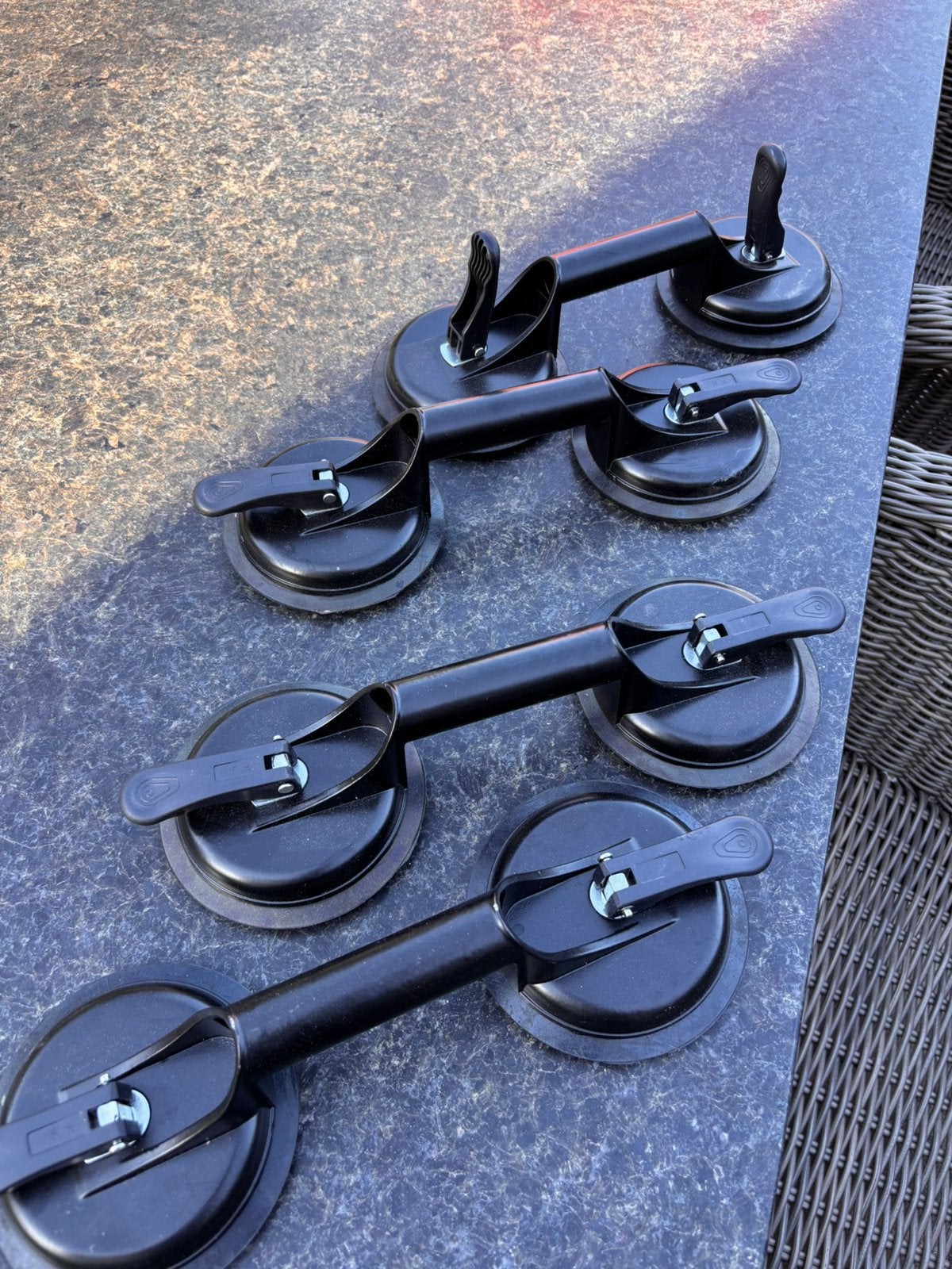 4 Handgrepen met zuignappen voor glas of tegels, Ophalen, Nieuw, Minder dan 80 cm, Glasplaat