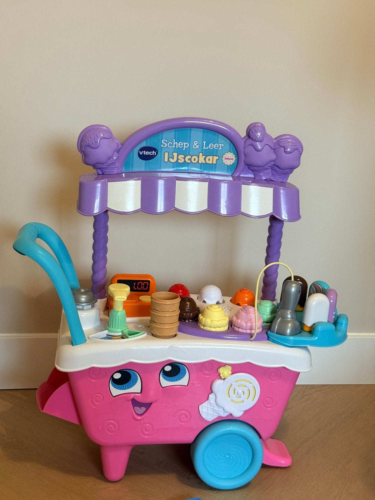VTech Schep & Leer IJscokar, Ophalen, Zo goed als nieuw, 2 tot 4 jaar