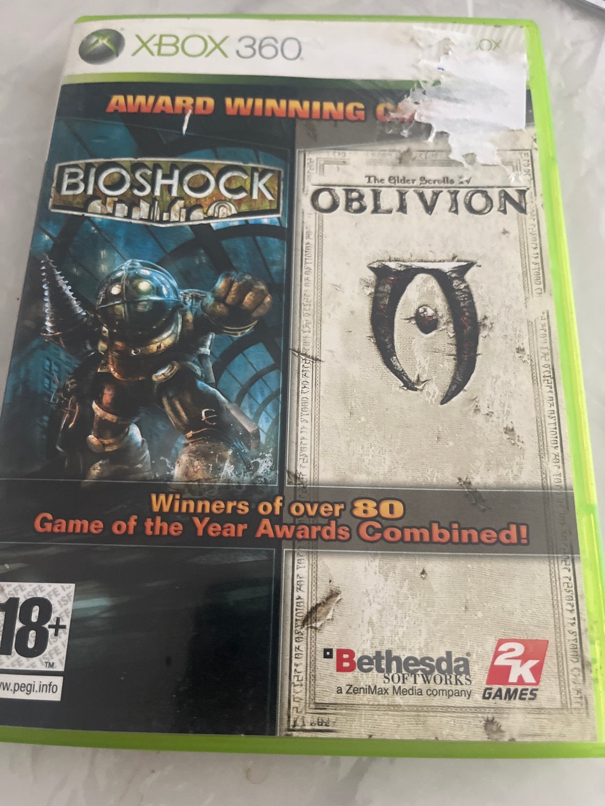 Bioshock & Oblivion Xbox 360 - Award Winning Games, Avontuur en Actie, Gebruikt, Vanaf 18 jaar, 1 speler