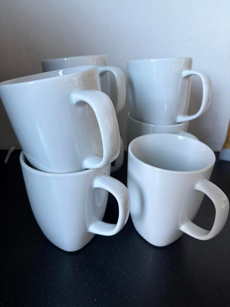 7 witte bekers ikea, Ophalen of Verzenden, Zo goed als nieuw, Overige stijlen, Kop(pen) en/of Schotel(s)