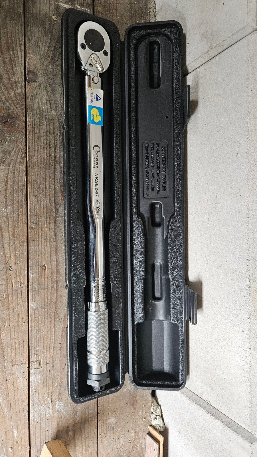 Condor momentsleutel 1/2" 30-210 Nm, Doe-het-zelf en Verbouw, Gereedschap | Handgereedschap, Ophalen of Verzenden, Zo goed als nieuw