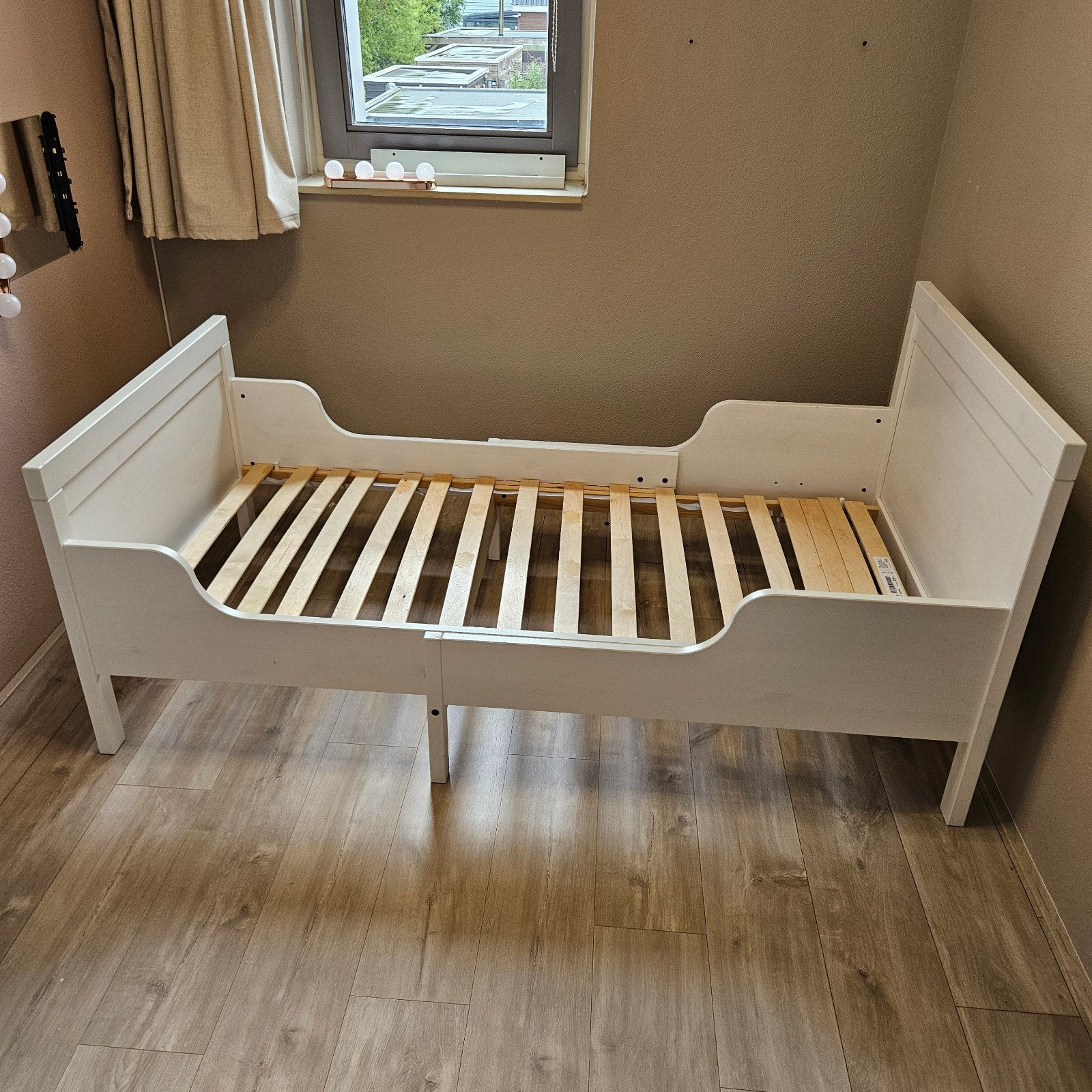 Kinderbed, Kinderen en Baby's, Kinderkamer | Bedden, Gebruikt, 180 cm of meer, 85 tot 100 cm, Lattenbodem, Matras, Ophalen