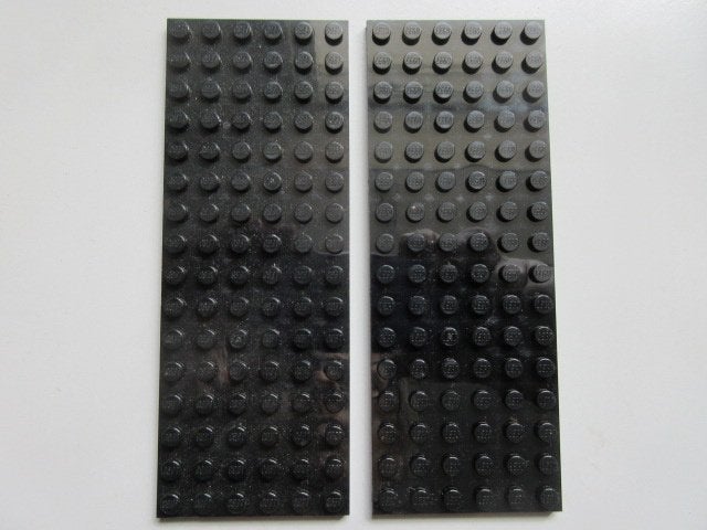 nr. 9553, 2 Zwarte platte platen 6x16., Ophalen of Verzenden, Zo goed als nieuw, Complete set, Lego