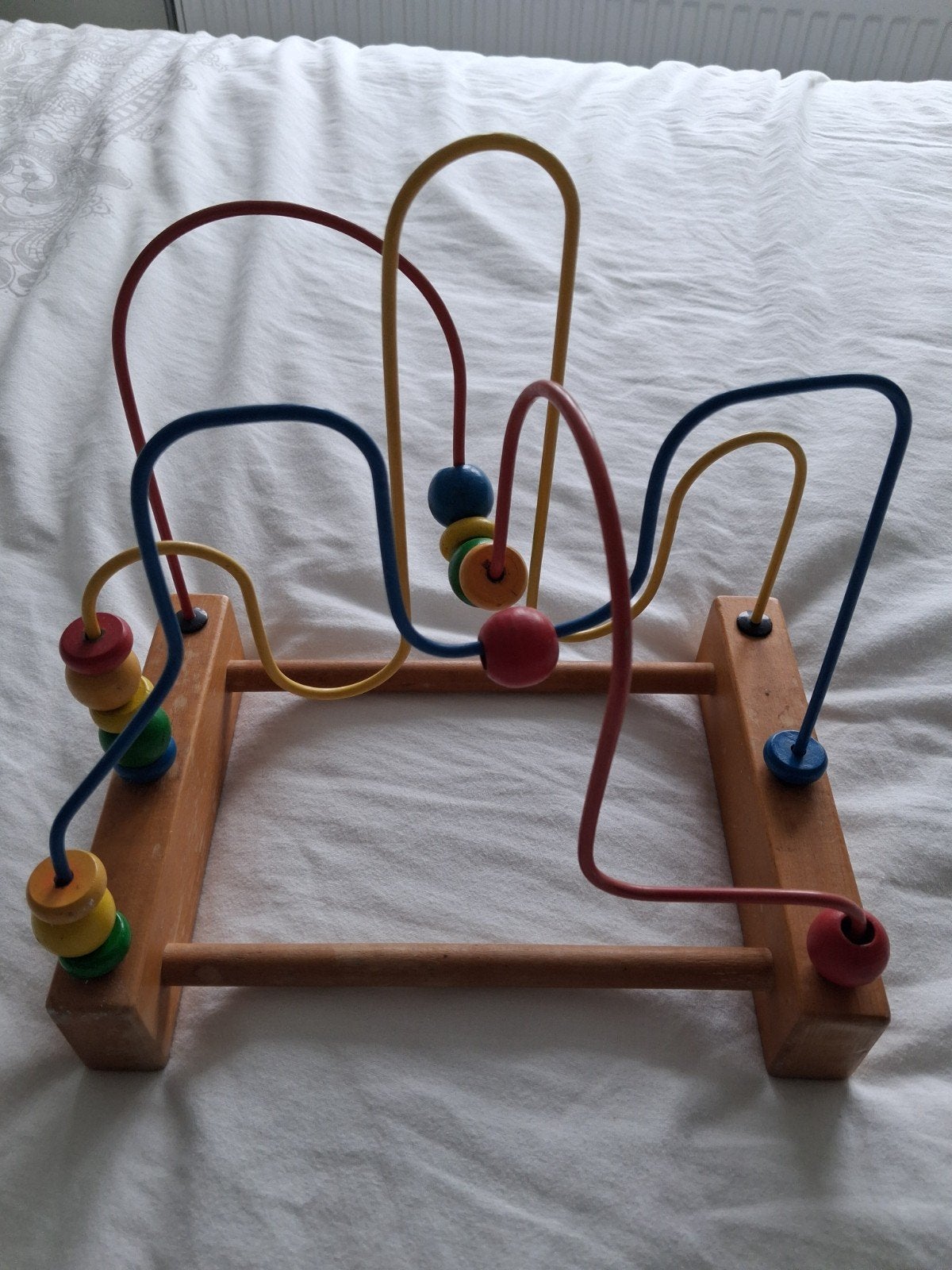 Houten telraam / kralenframe voor baby's en peuters, Kinderen en Baby's, Speelgoed | Houten speelgoed, Ophalen, Gebruikt, Overige typen